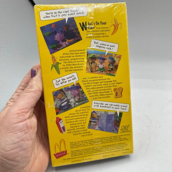 McDonalds 90s VHS Tape what's on your plate willie munchwright - Picture 5 of 7